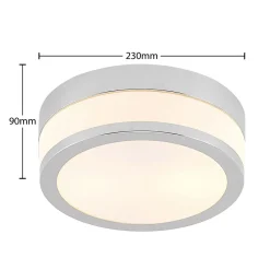Lindby taklampe Flavi, Ø 23 cm, krom, glass, IP44, E27 New