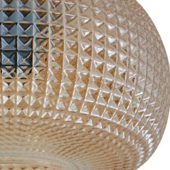 Lindby taklampe Hildur, Ø 25 cm, ravfarget, glass| Taklamper