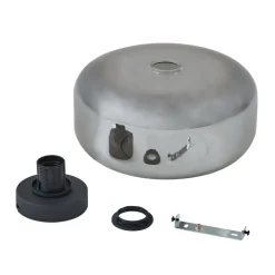 Lindby taklampe Hildur, Ø 28,5 cm, røykgrå, glass| Taklamper