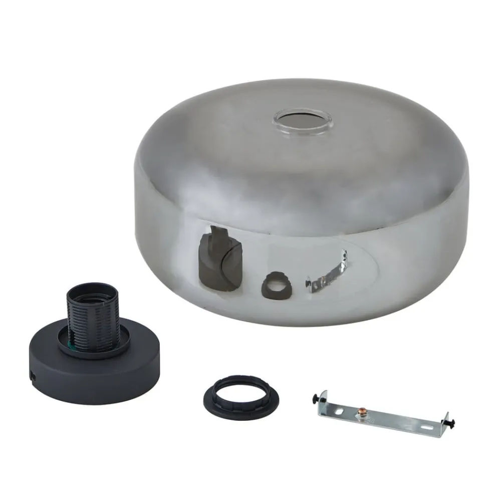 Lindby taklampe Hildur, Ø 28,5 cm, røykgrå, glass| Taklamper