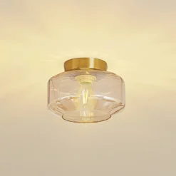 Lindby taklampe Hildur, ravfarget, glass, Ø 22 cm Online