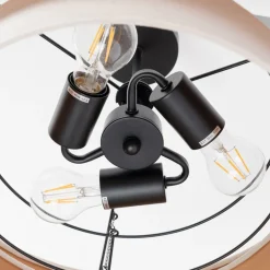 Lindby taklampe Jusari, krem, tekstil, Ø 56 cm, E27| Taklamper