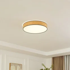 Lindby taklampe Jutis, beige, tang, Ø 50 cm Outlet