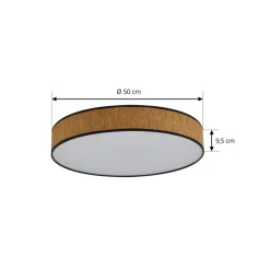 Lindby taklampe Jutis, beige, tang, Ø 50 cm Outlet