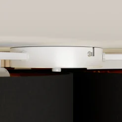 Lindby taklampe Laurenz, 3 lyskilder, svart/gull, tekstil New