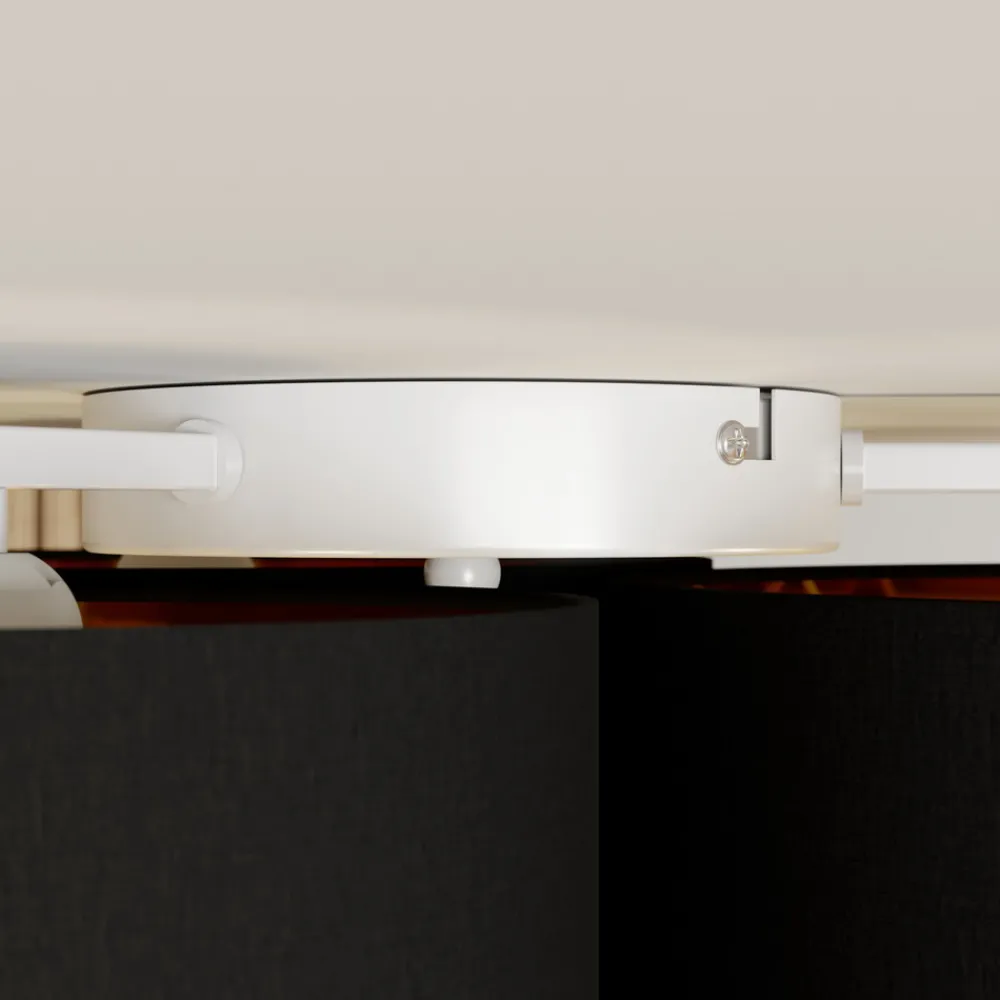 Lindby taklampe Laurenz, 3 lyskilder, svart/gull, tekstil New