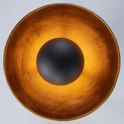 Lindby taklampe Lya, Ø 31 cm, svart-gull, metall, E27| Design- Og Hotellbelysning