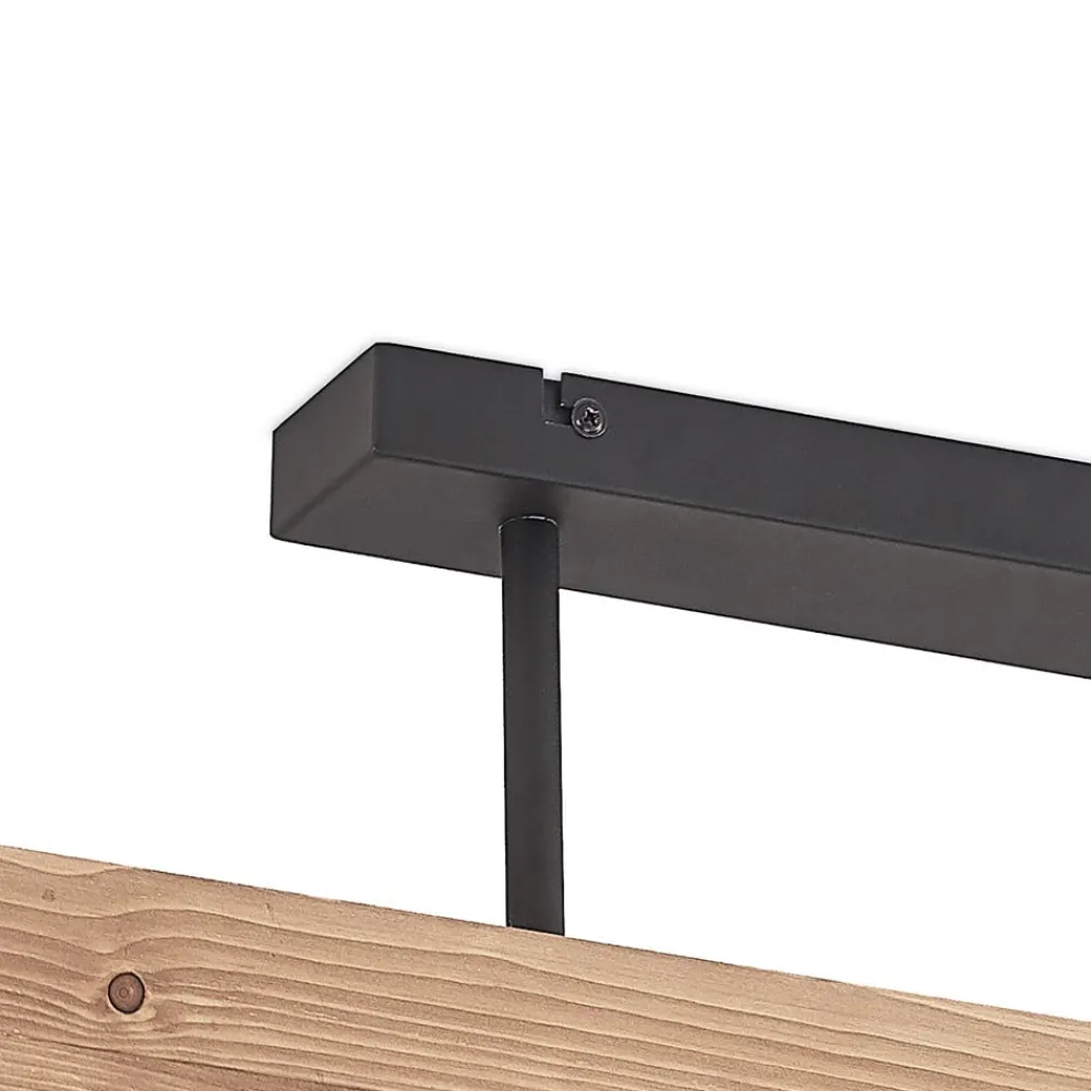 Lindby taklampe Malwin, GU10, 100 cm lang, 6 lyskilder, tre| Design- Og Hotellbelysning|Taklamper