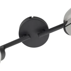 Lindby taklampe Netty, 2 lyskilder, grå, glass Discount