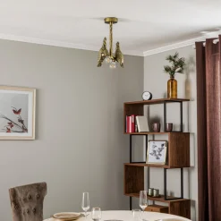 Lindby taklampe Nirvathia, papegøyer, messingfarget Sale