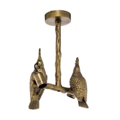 Lindby taklampe Nirvathia, papegøyer, messingfarget Sale