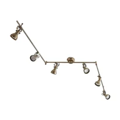Lindby taklampe Perseas, 180 cm, 6 lyskilder, antikk messing, GU10| Led-Innendørs|Spotter I Tak