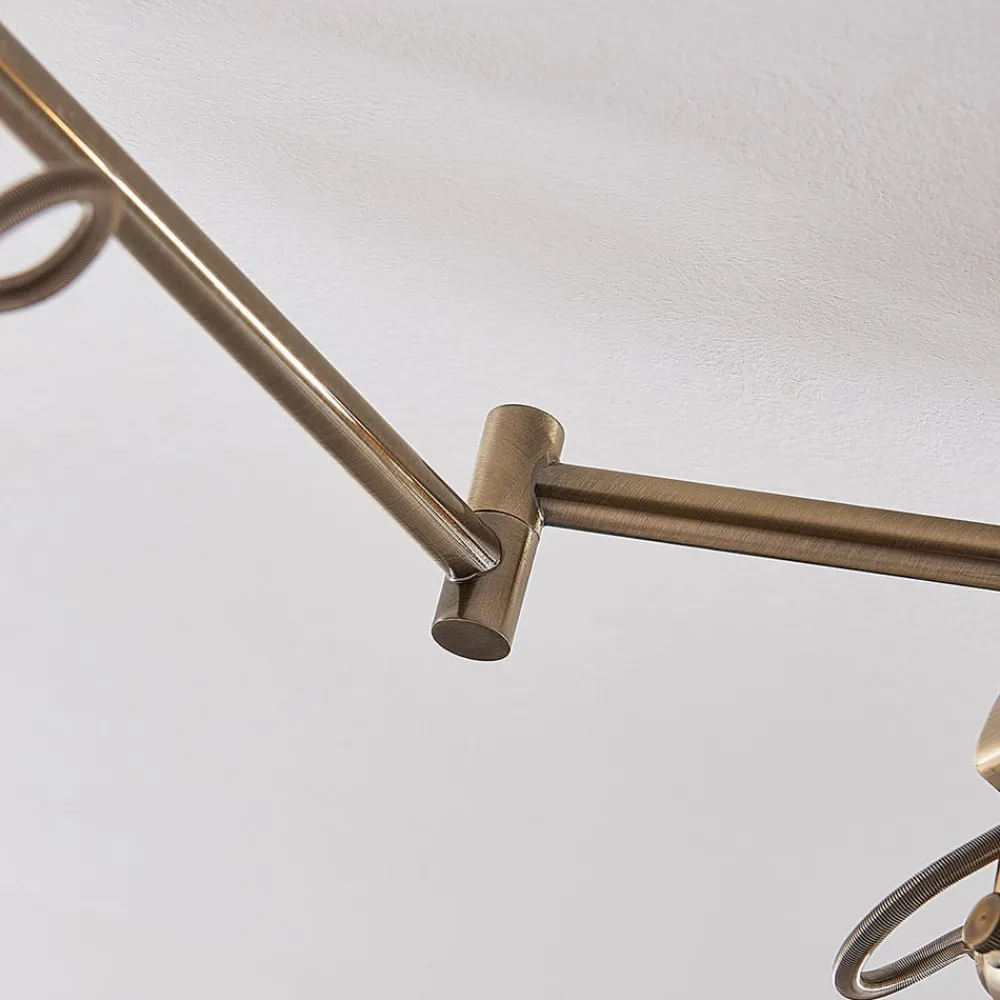 Lindby taklampe Perseas, 180 cm, 6 lyskilder, antikk messing, GU10| Led-Innendørs|Spotter I Tak