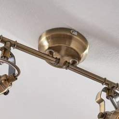 Lindby taklampe Perseas, 78 cm, 4 lyskilder, antikk messing, GU10 Sale