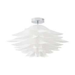 Lindby taklampe Rimon, hvit, plast, Ø 50 cm, E27| Taklamper