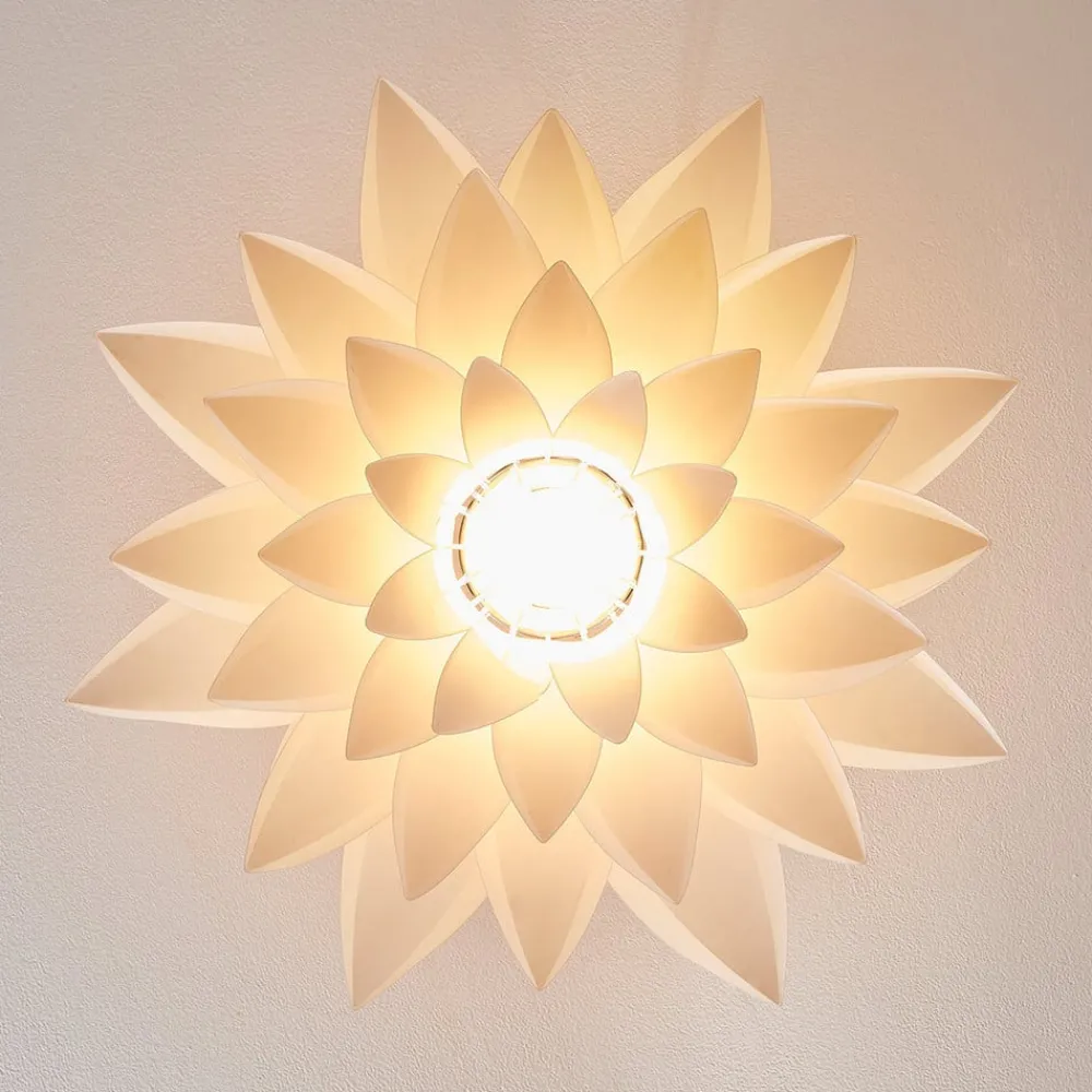 Lindby taklampe Rimon, hvit, plast, Ø 50 cm, E27| Taklamper