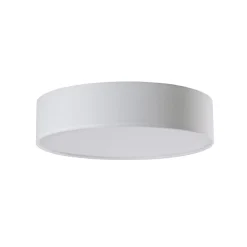 Lindby taklampe Sebatin, Ø 50 cm, hvit, stoff, E27 Hot