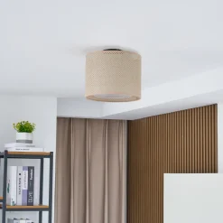 Lindby taklampe Soula, Ø 26 cm, beige, plast, E27 Outlet