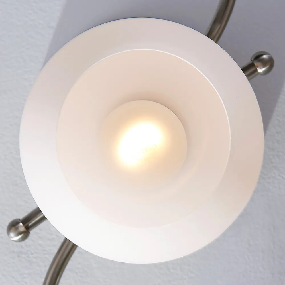 Lindby taklampe Svean, 3-flg., hvit, glass, lengde 60 cm Outlet