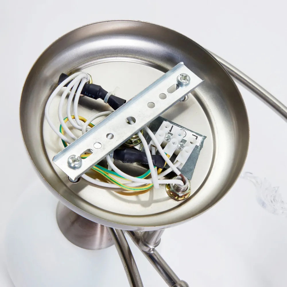 Lindby taklampe Svean, 3-flg., hvit, glass, lengde 60 cm Outlet