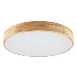 Lindby taklampe Tanju, Ø 60 cm, 5 lyskilder, eik, E27 Outlet