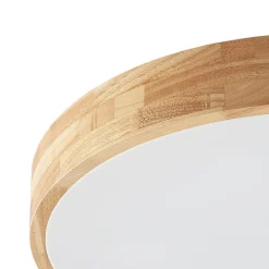 Lindby taklampe Tanju, Ø 60 cm, 5 lyskilder, eik, E27 Outlet