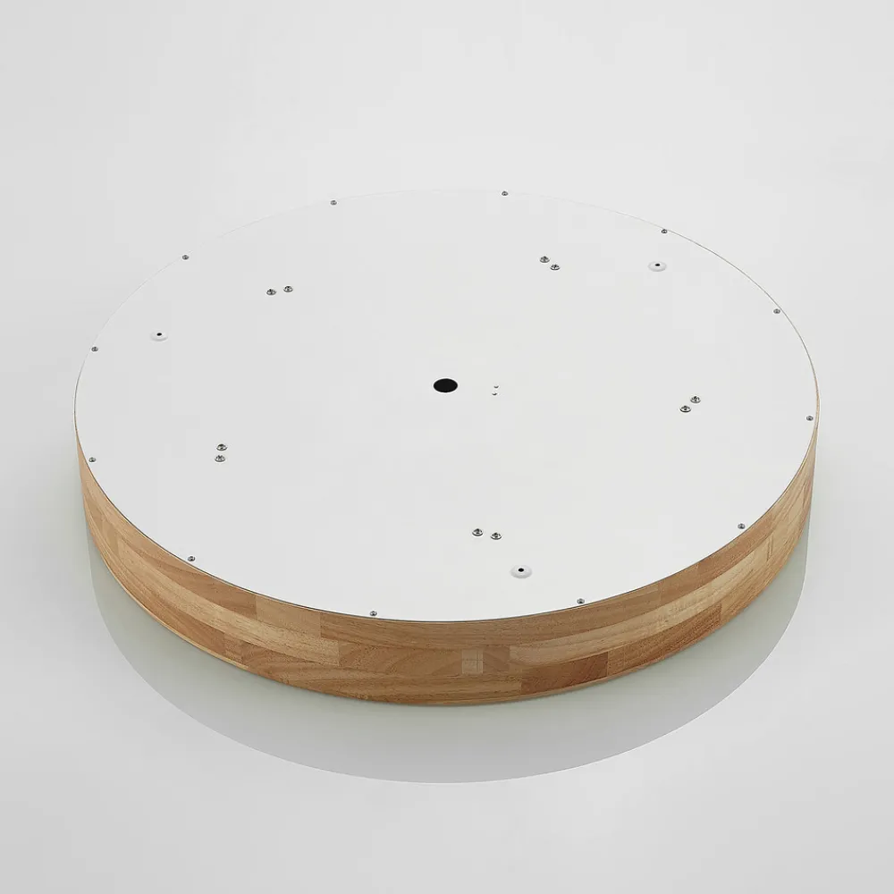 Lindby taklampe Tanju, Ø 60 cm, 5 lyskilder, eik, E27 Outlet