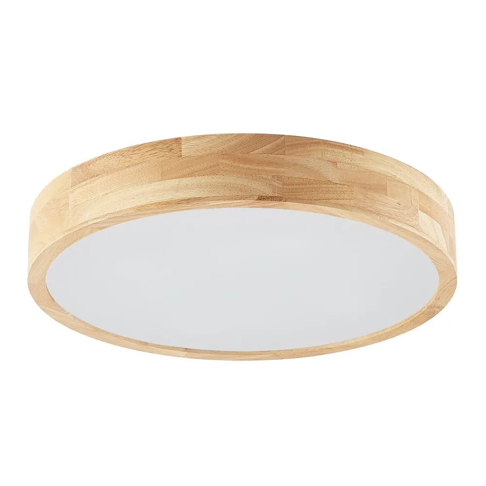 Lindby taklampe Tanju, Ø 50 cm, 4 lyskilder, eik, E27| Design- Og Hotellbelysning|Taklamper