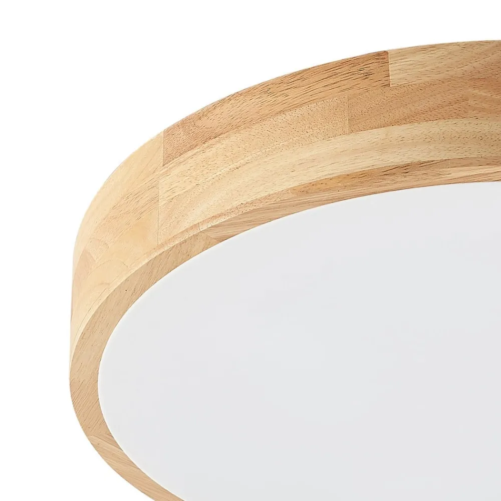 Lindby taklampe Tanju, Ø 50 cm, 4 lyskilder, eik, E27| Design- Og Hotellbelysning|Taklamper