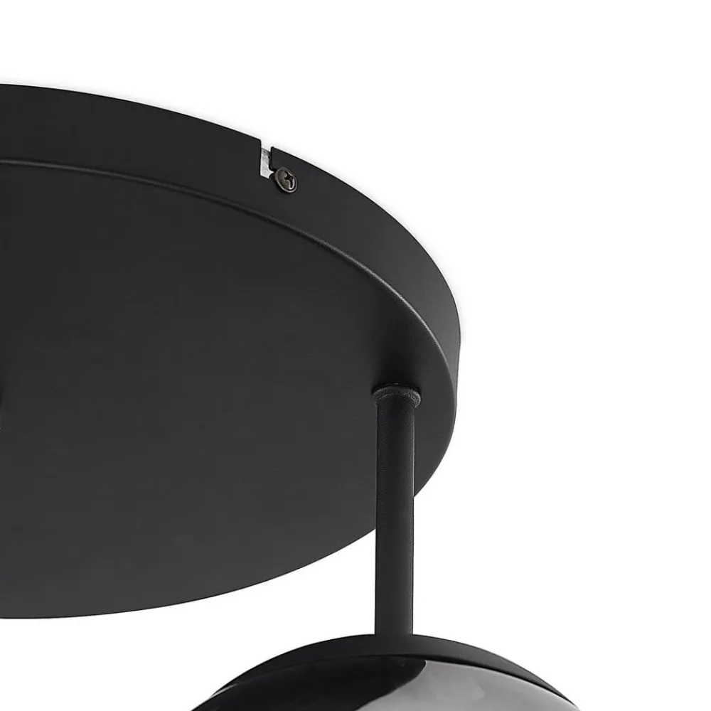 Lindby taklampe Teeja, smoke, 3 lyskilder, Ø47cm, glass, E27| Design- Og Hotellbelysning|Taklamper