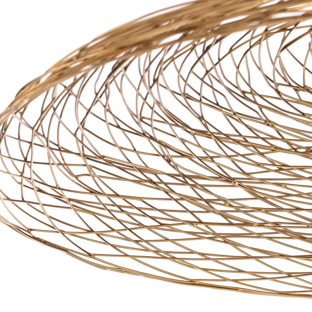 Lindby taklampe Thorian, Ø 60 cm, gullfarget, jern Hot