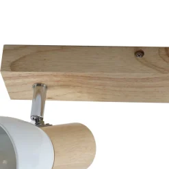 Lindby taklampe Thorin, 27 cm, 2 lyskilder, hvit, tre, E14 Sale