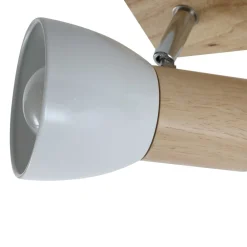 Lindby taklampe Thorin, 27 cm, 2 lyskilder, hvit, tre, E14 Sale