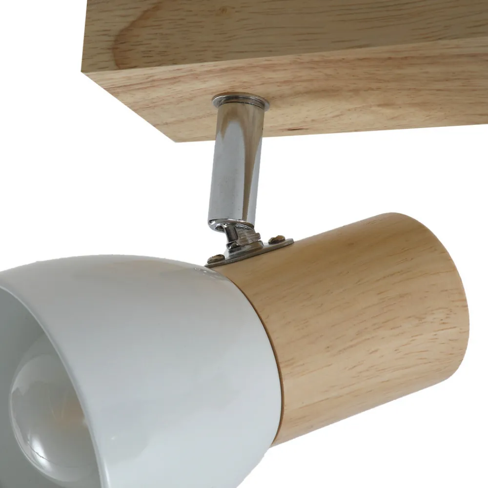 Lindby taklampe Thorin, 27 cm, 2 lyskilder, hvit, tre, E14 Sale