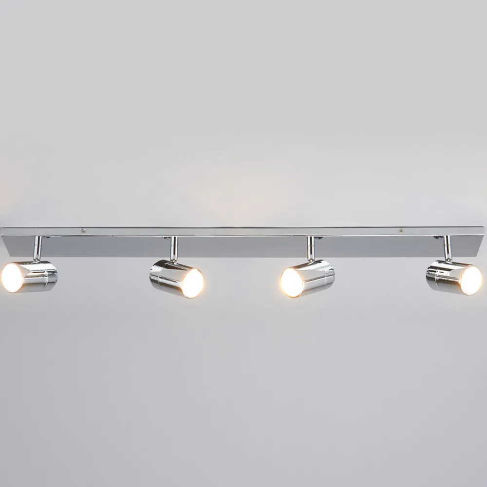 Lindby taklampe til bad Dejan, 85 cm, 4 lyskilder, krom, IP44 Best