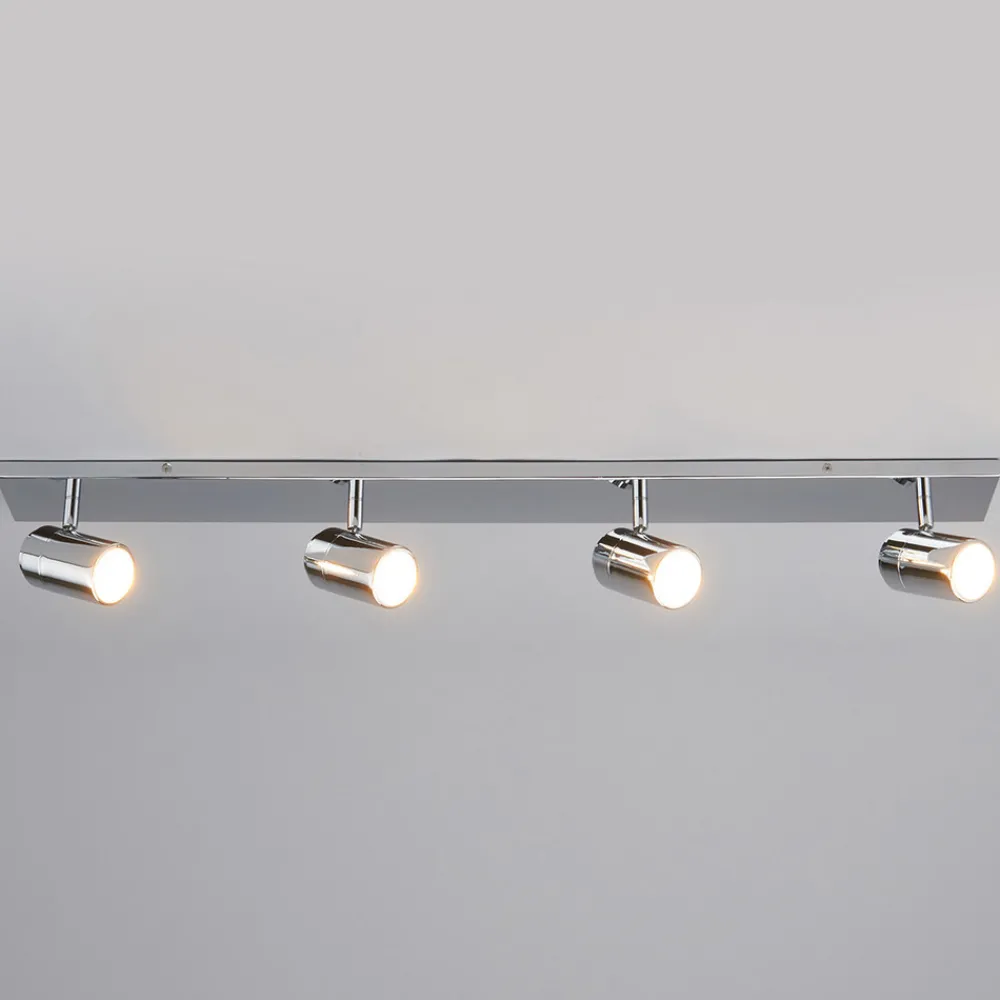 Lindby taklampe til bad Dejan, 85 cm, 4 lyskilder, krom, IP44 Best