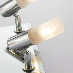 Lindby taklampe til bad Zela, 32 cm, krom, 4 lyskilder, IP44 Discount