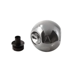 Lindby taklampe Valentina, E27, røykgrå, glass, Ø 25 cm Best