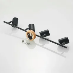 Lindby taklampe Xiomara, 4 lyskilder, 68 cm lang, tre