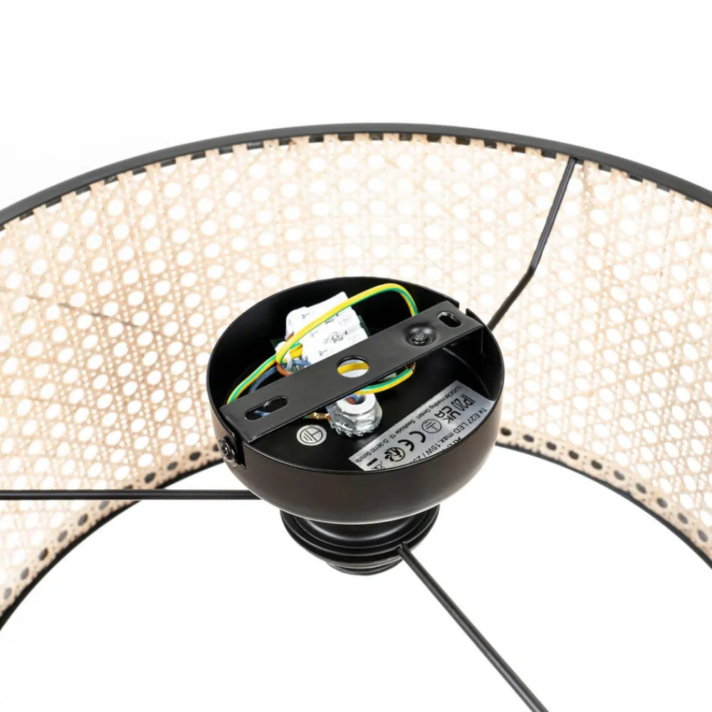 Lindby taklampe Yaelle, 22 cm høy, rotting, svart, E27| Design- Og Hotellbelysning|Taklamper