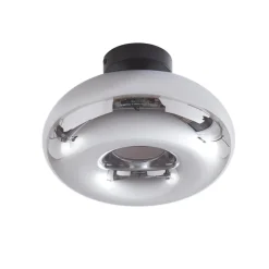 Lindby taklampe Zehra, Ø 28 cm, røykgrå, glass| Design- Og Hotellbelysning|Taklamper