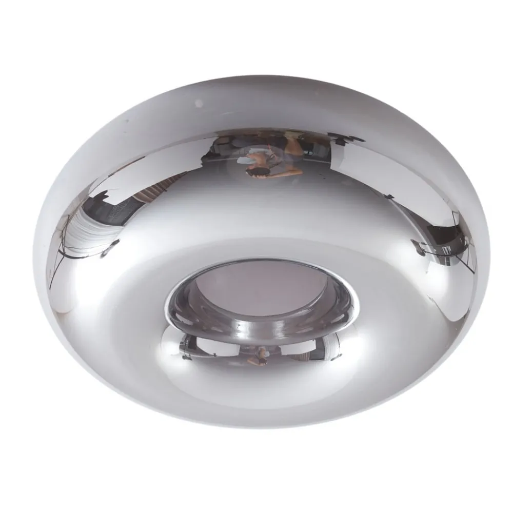 Lindby taklampe Zehra, Ø 28 cm, røykgrå, glass| Design- Og Hotellbelysning|Taklamper