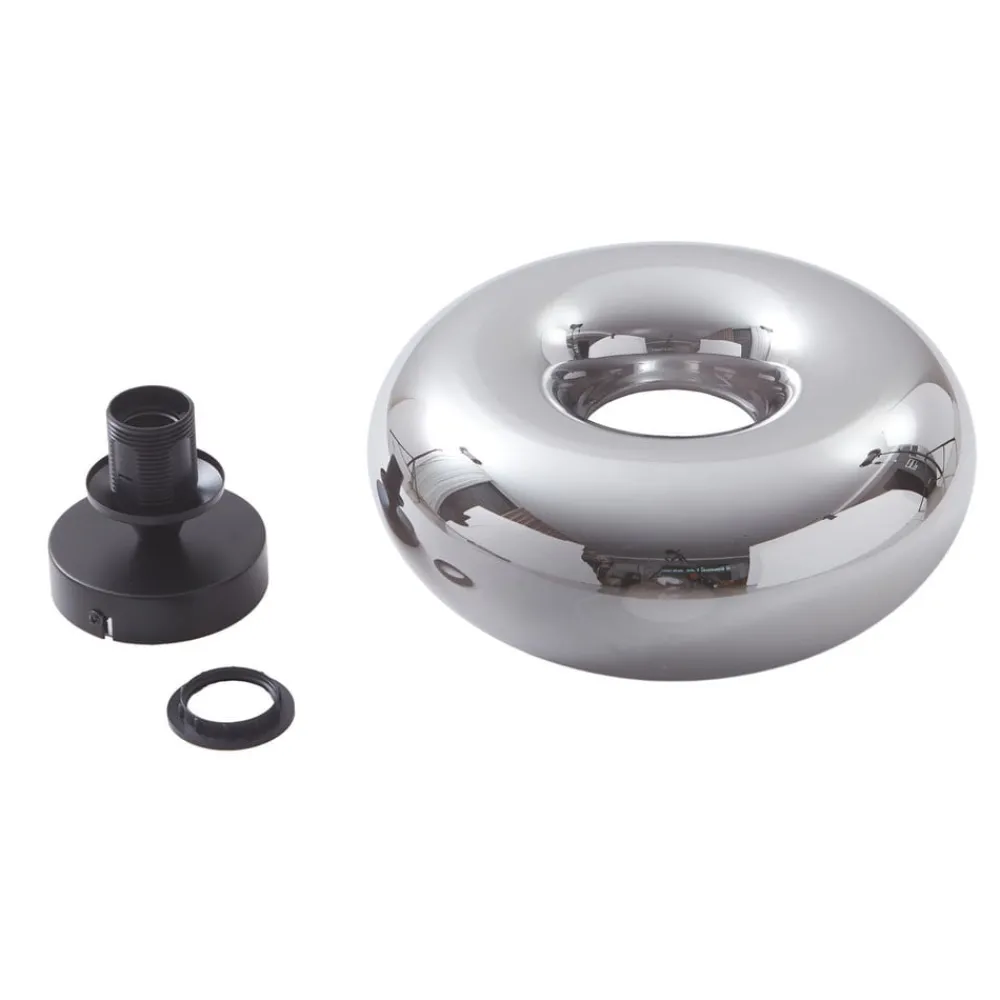 Lindby taklampe Zehra, Ø 28 cm, røykgrå, glass| Design- Og Hotellbelysning|Taklamper