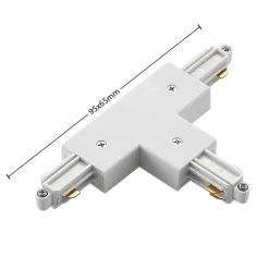 Lindby T-kontakt Linaro, hvit, 1-fase system| Skinnesystem