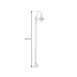 Lindby utelampe Daphne, 220 cm, hvit, metall, E27 Sale