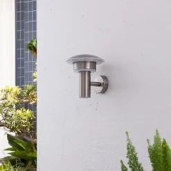 Lindby utendørs LED-vegglampe Lillie, høyde 19 cm, stål Hot