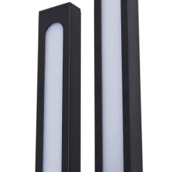 Lindby utendørs LED-vegglampe Sakari, svart, aluminium, 59 cm høy| Kommersiell Utebelysning|Led-Utendørs