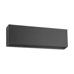 Lindby utendørs LED-vegglampe Jarte, 24 cm, ned, grå, IP65| Kommersiell Utebelysning|Led-Utendørs