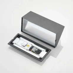 Lindby utendørs LED-vegglampe Malim, 25 cm, antrasitt, IP65| Kommersiell Utebelysning|Led-Utendørs