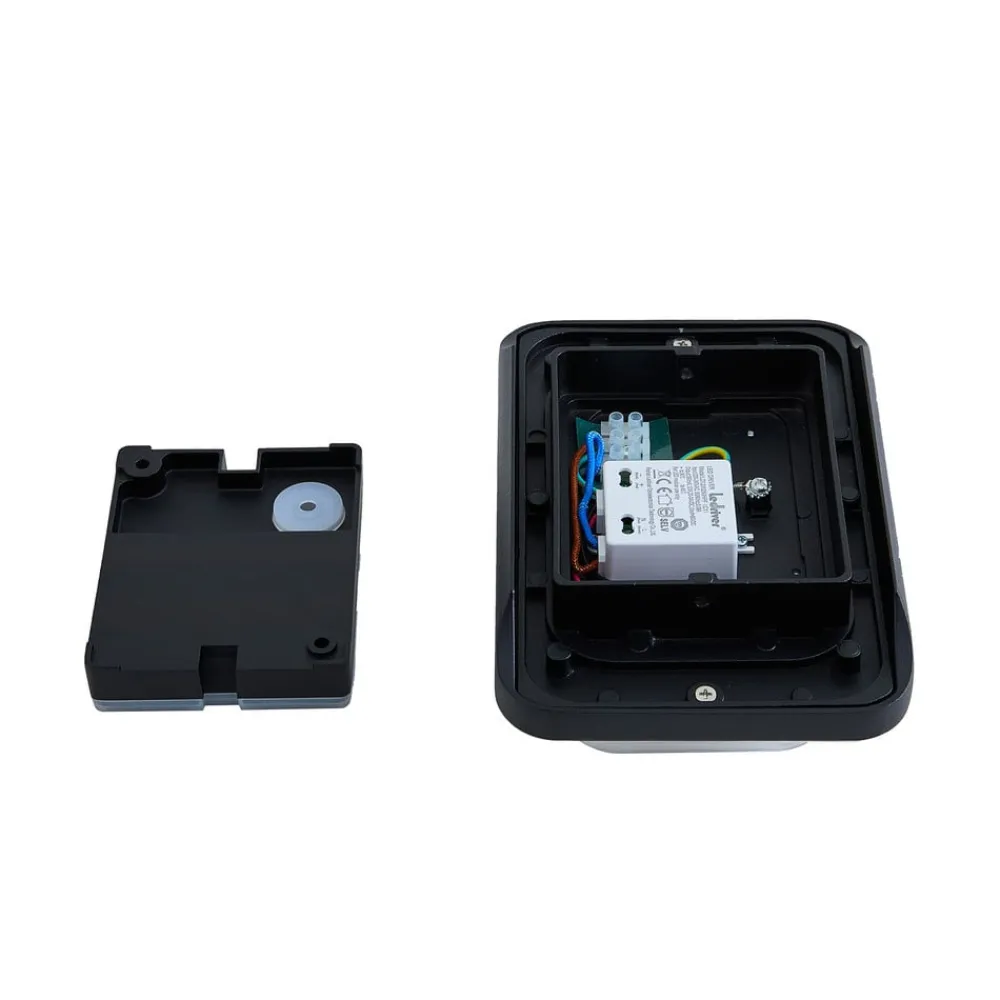 Lindby utendørs LED-vegglampe Sibara, antrasitt, kantet, IP54| Terrassebelysning